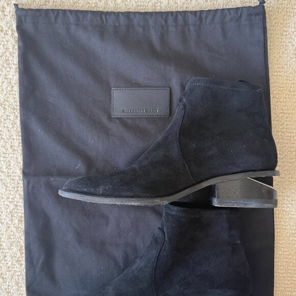 Alexander Wang _ Kori Suede _ Black Ankle Booties - Picture 15 of 15